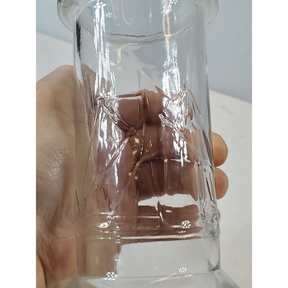 Vintage Red Lobster Sailboat Drinking Glass 7.5" Tall Clear Embossed - Picture 5 of 10